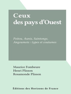 cover image of Ceux des pays d'Ouest